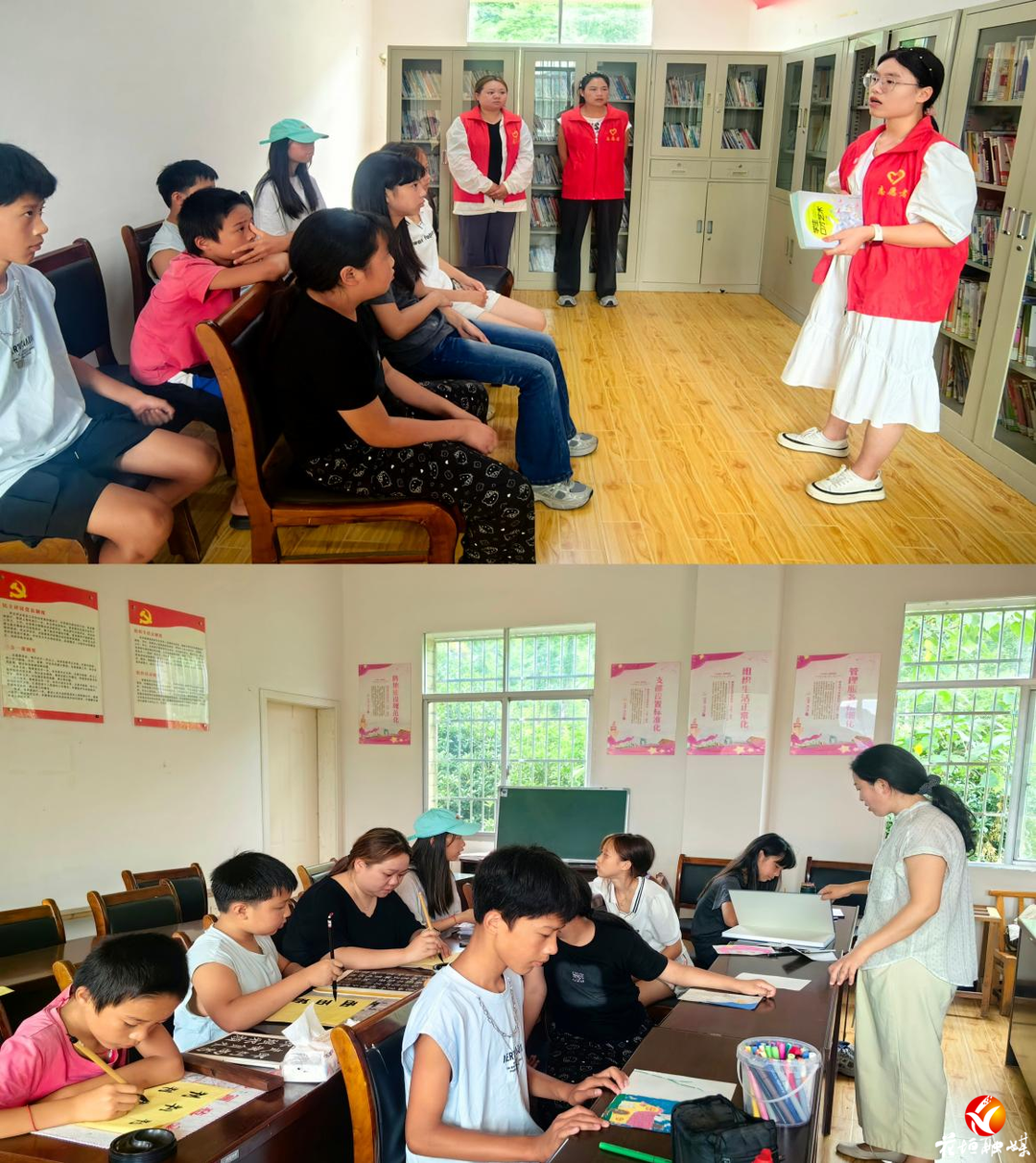 花开花垣·文明实践 | 图书馆美术馆走进龙潭镇龙门村开展文化下乡